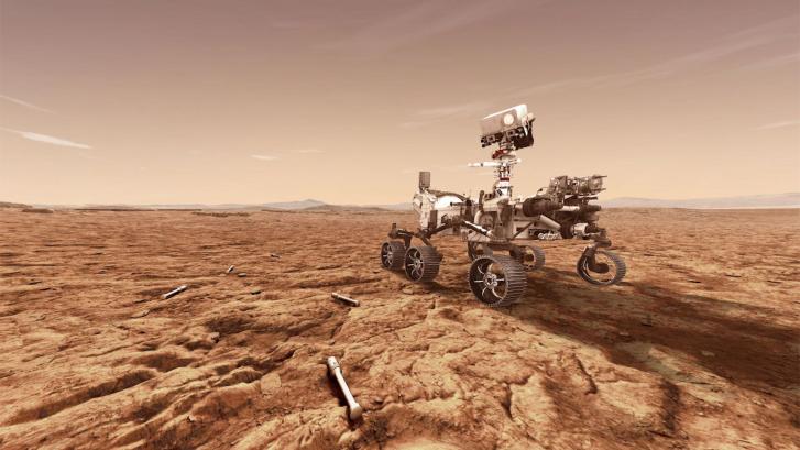 Graban por primera vez los torbellinos de polvo en Marte al pasar sobre el robot Perseverance