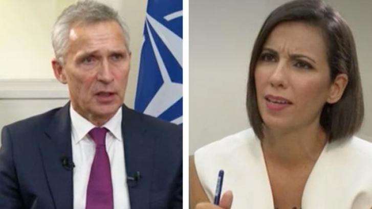 Ana Pastor pregunta al secretario general de la OTAN por un tema 