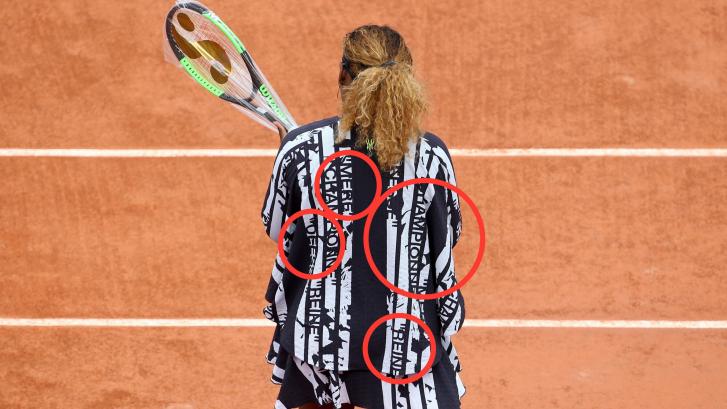 El potente mensaje feminista de la chaqueta de Serena Williams en Roland Garros