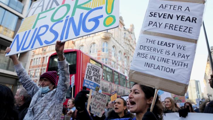 Reino Unido registra el mayor número de días perdidos por huelga en más de una década
