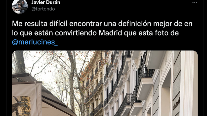 Un usuario publica una foto de lo que ha hecho un bar en Madrid y Twitter estalla en críticas
