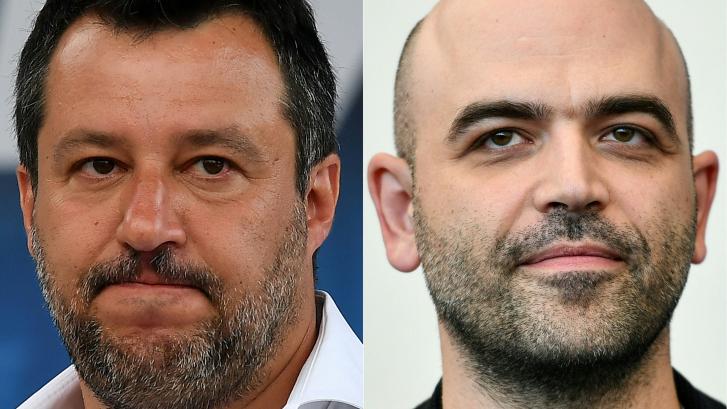 El escritor Roberto Saviano, juzgado por vincular al 'ultra' Matteo Salvini con la mafia