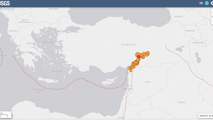Mapa: Estas son las réplicas del terremoto de Turquía que están afectando en tiempo real