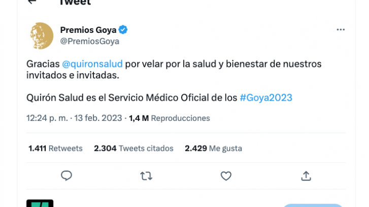 Alboroto en Twitter por cómo ha reaccionado el 'número dos' de Ayuso a este mensaje de los Goya