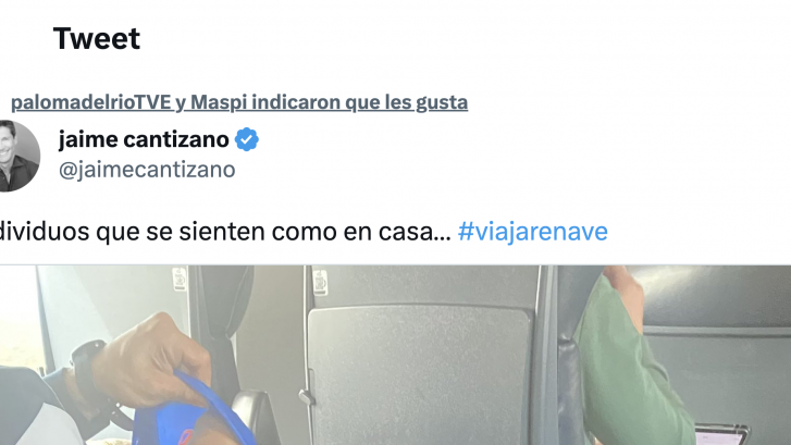 Jaime Cantizano impacta en Twitter al mostrar lo que ha visto en el AVE