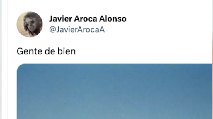 La reacción de Javier Aroca al