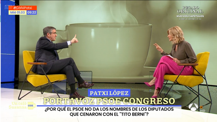 Patxi López se las tiene con Susanna Griso en 'Espejo Público': 