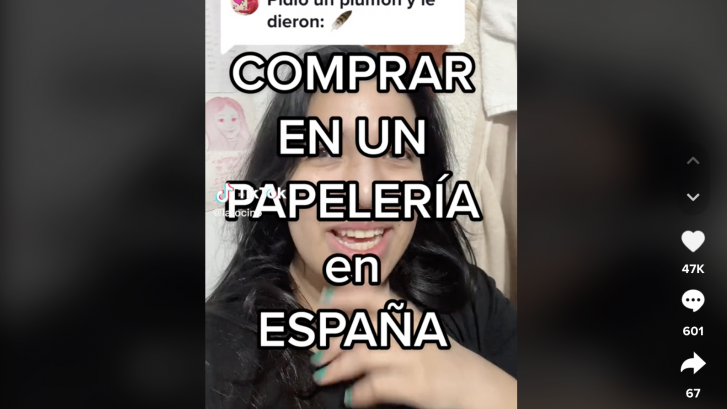 Una joven mexicana arrasa al contar lo que le pasó al ir a una papelería en España