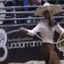 Este vaquero solo necesita un segundo y un lazo para hacer lo increíble con un caballo salvaje