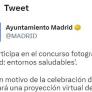 Se lleva más de 5.000 'me gusta' al contestar con una imagen a este tuit del Ayuntamiento de Madrid