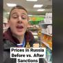Muestra en un vídeo cómo han cambiado los precios en un supermercado en Rusia