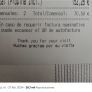 Este ticket de un restaurante de Madrid viene con polémica por lo que se lee al final