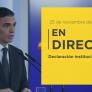 Sigue en directo la declaración institucional del presidente del Gobierno, Pedro Sánchez