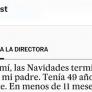 La dura carta a la directora de 'El País' sobre las "sillas vacías" en Navidad: da que pensar