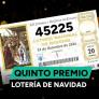 45225, quinto quinto premio de la Lotería de Navidad 2024