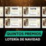 Quintos premios de la Lotería de Navidad 2024