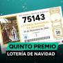 75.143, séptimo quinto premio de la Lotería de Navidad 2024