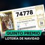 74.778, tercer quinto premio de la Lotería de Navidad 2024