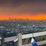 El increíble aspecto del cielo de Tom LaBonge Panorama entre sombras negras y naranjas por el incendio en California