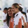 El emotivo reencuentro de Leonor y Letizia en Panamá: abrazos, risas y madre e hija, a juego