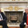 A Trump se le quita la sonrisa al escuchar la respuesta del canciller alemán a su burla por el Desembarco de Normandía y los nazis