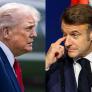 Trump no espera ni a bajar del Air Force 1 para desmentir lo que dijo Macron tras su marcha repentina