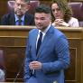 Rufián suelta este comentario al ver irse a Abascal después de hacer su pregunta