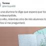 Una profesora emociona al enseñar la carta que le ha escrito una alumna: pelos de punta