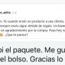 Hace un regalo por cortesía a una clienta y el mensaje que le manda ésta al recibirlo es ya el colmo de la mala educación