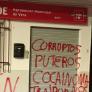 El PSOE cifra en 180 los ataques a sus sedes en casi dos años por el "clima de crispación" que atribuye a PP y Vox