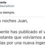 El cómico Juan Dávila triunfa al mostrar el mensaje que le ha llegado de un espectador de su show