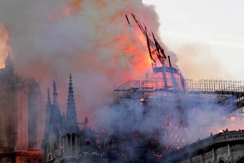 Dónde se originó exactamente el incendio de la catedral de Notre Dame, en  París