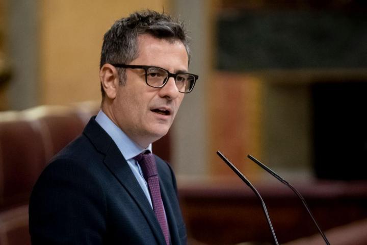 Félix Bolaños, ministro de la Presidencia, en el Congreso.