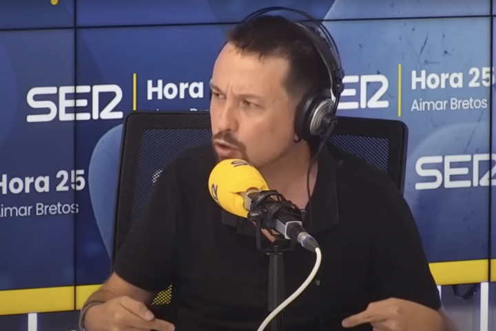 Pablo Iglesias en el programa 'Hora 25' de la Cadena SER.
