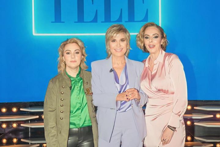 Julia Otero junto a Rocío Carrasco y Raquel Orantes en 'Días de Tele'