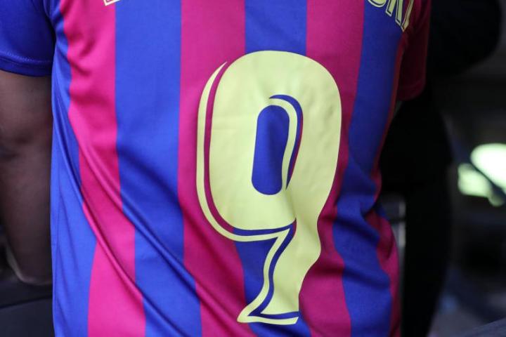 Camiseta del jugador del Barça Robert Lewandowski.