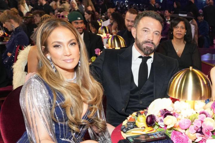 Jennifer Lopez y Ben Affleck en la ceremonia de los Grammy el pasado mes de febrero.