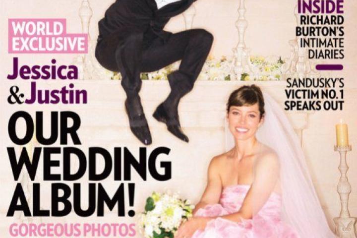 Jessica Biel se casa de rosa con Justin Timberlake (FOTOS)