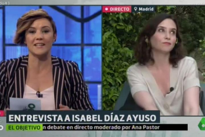 Cristina Pardo e Isabel Díaz Ayuso en 'Liarla Pardo'.