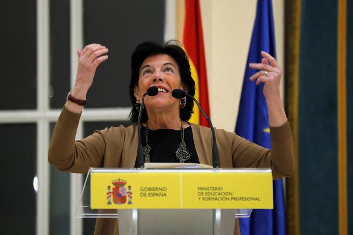 La ministra de Educación, Isabel Celaá.