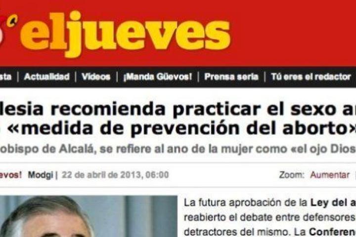 El Obispado De Alcal Responde A Un Art Culo De El Jueves Sobre El Aborto