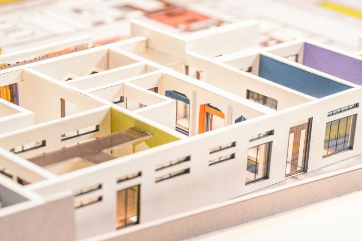 Close-up view of an Architectural Model