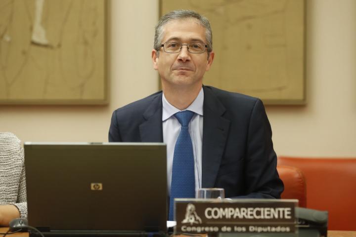 Pablo Hernández de Cos, gobernador del Banco de España, en una comparecencia en el Congreso.