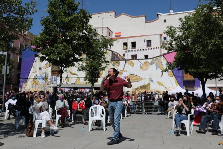 Un mítin de Pablo Iglesias.