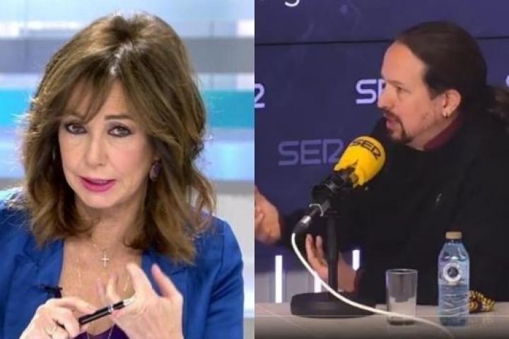 Ana Rosa Quintana y Pablo Iglesias