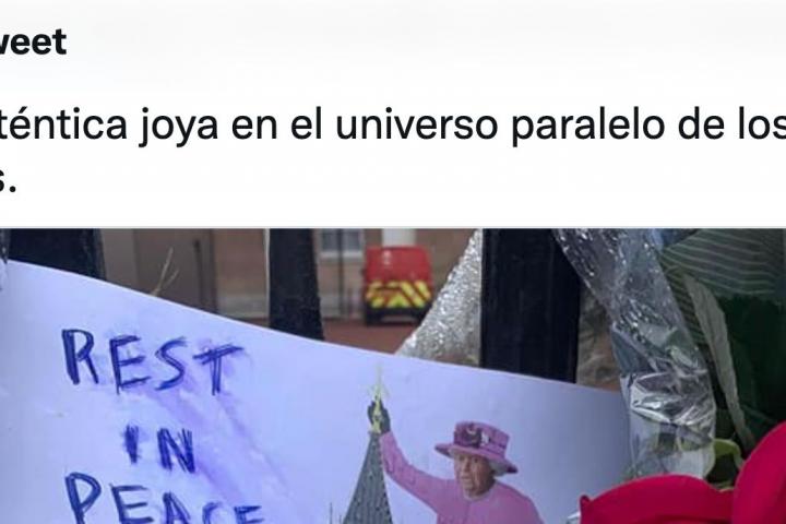 Tuit con el cartel.