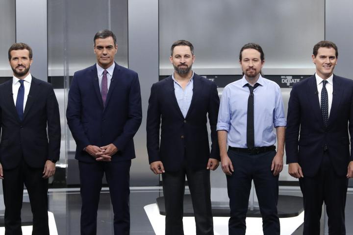 Candidatos en el debate