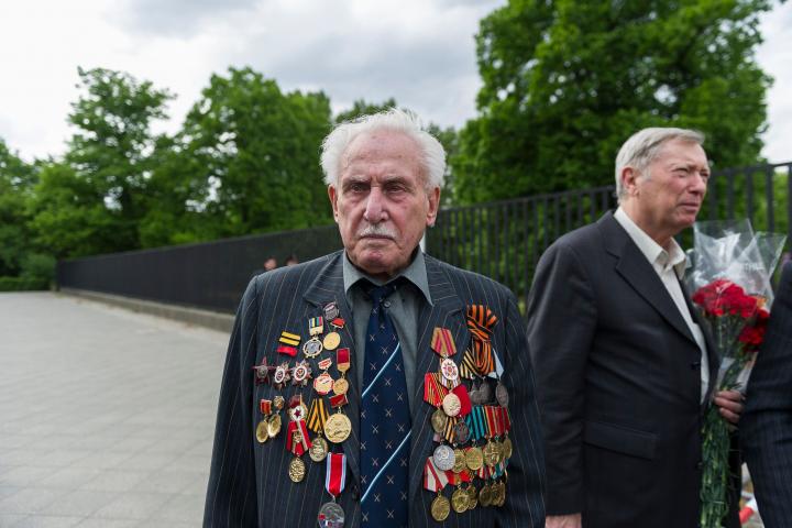 David Dushman, en 2015, durante un homenaje a las víctimas del nazismo en Berlín. 