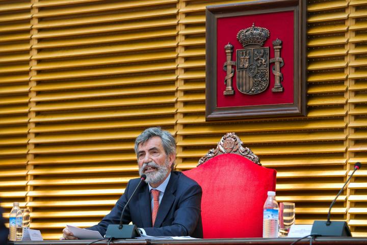 El presidente del Tribunal Supremo y del CGPJ, Carlos Lesmes, en una imagen de archivo.