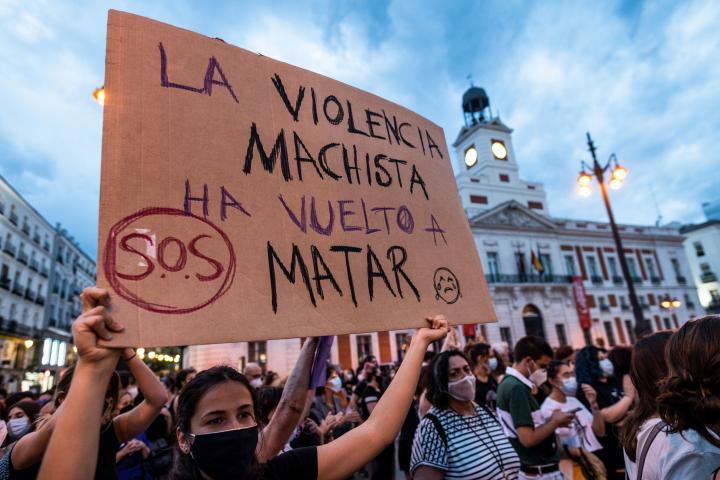 Foto de archivo de una manifestación contra la violencia machista en la madrileña Puerta del Sol